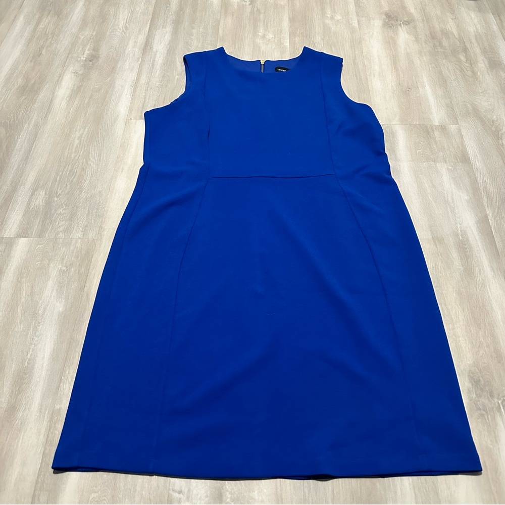 Liz Claiborne Royal Blue Sleeveless Stretch Dress Sz 16